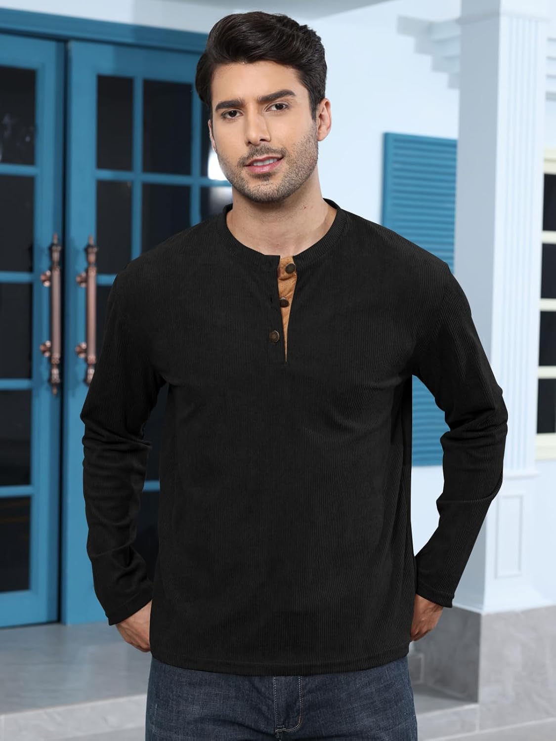 Angbater Camisetas masculinas da moda Henley manga longa pulôver básica com botões leves camisetas de veludo cotelê em promoção! Veja a oferta e mais achadinhos de Camisetas 7 Hoje é o melhor dia para comprar Angbater Camisetas masculinas da moda Henley manga longa pulôver básica com botões leves camisetas de veludo cotelê com aquele preço maroto! Promoção! Aproveite a oferta! 7