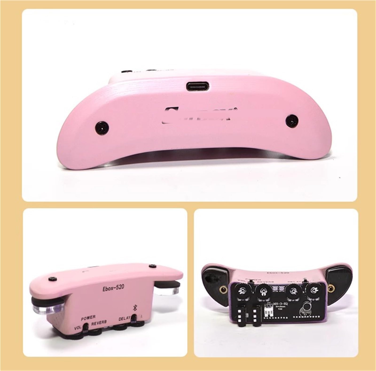 Pickup per chitarra acustica con vibrazione rosa facile da installare Pickup Chitarra Acustica