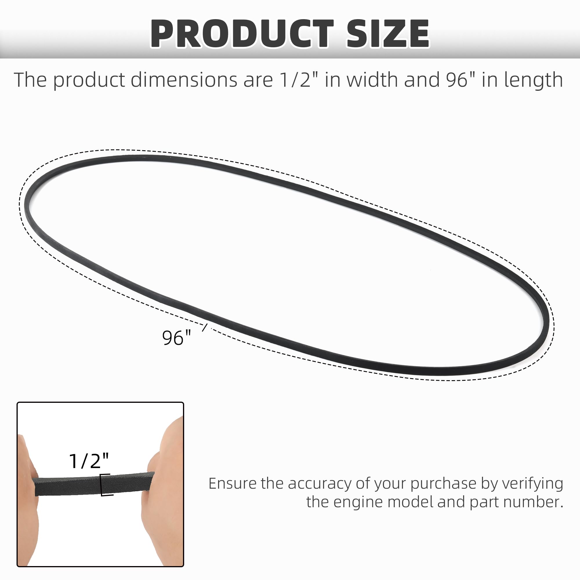 Calvana 954-04060c - Cinturón de cubierta para cortacésped, 954-04060b, compatible con piezas de cortacésped Troy Bilt y Troy Bilt, Craftsman 42 pulgadas, Cub Cadet Ltx 1040, Cub Cadet 42 pulgadas,