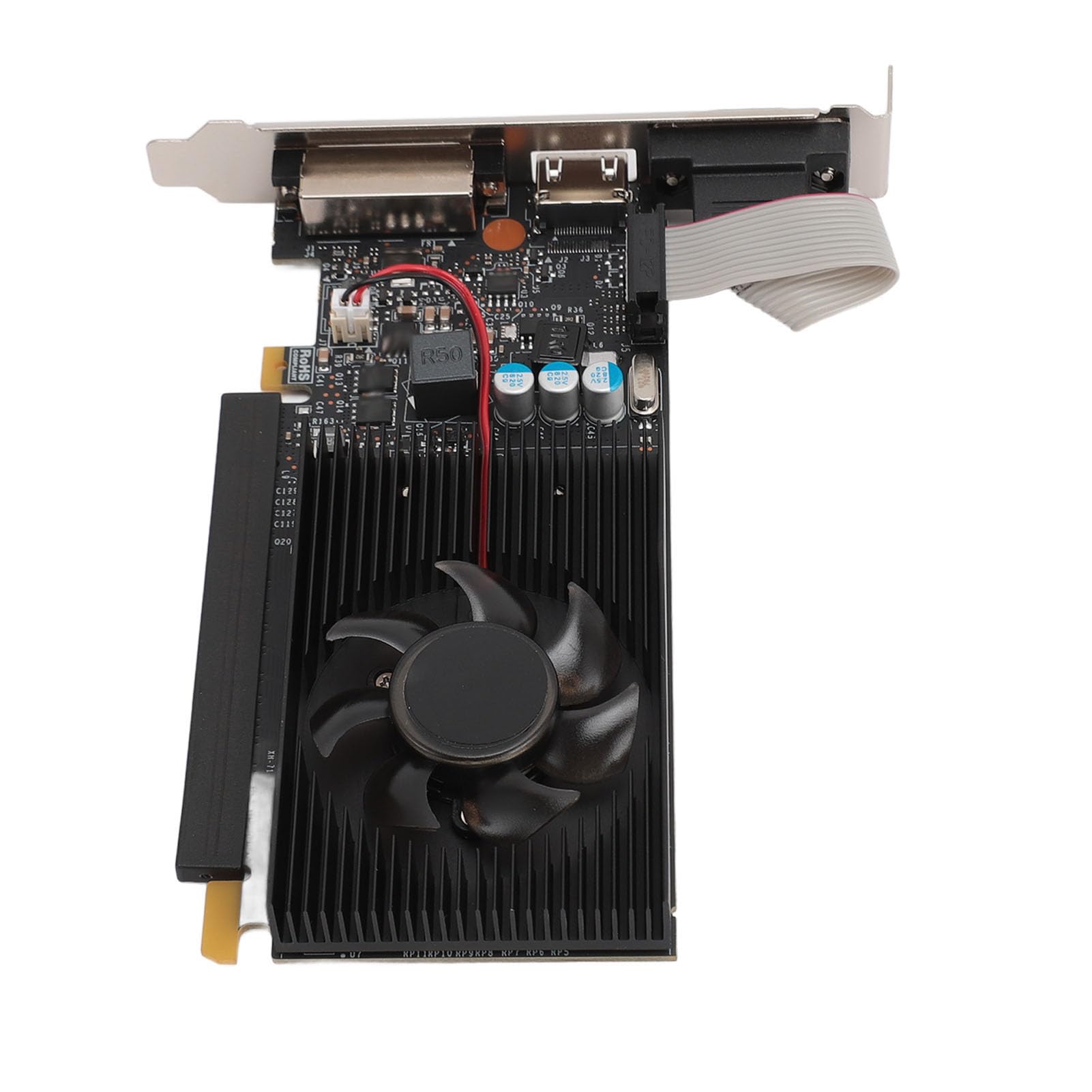 Gamingowa Karta Graficzna GT730 2GD3, 2 GB DDR3, Gniazdo PCI Express 2.0 16X i Cichy Wentylator Chłodzący, do Edycji Wideo na Komputerze Stacjonarnym i Gier DirectX 12