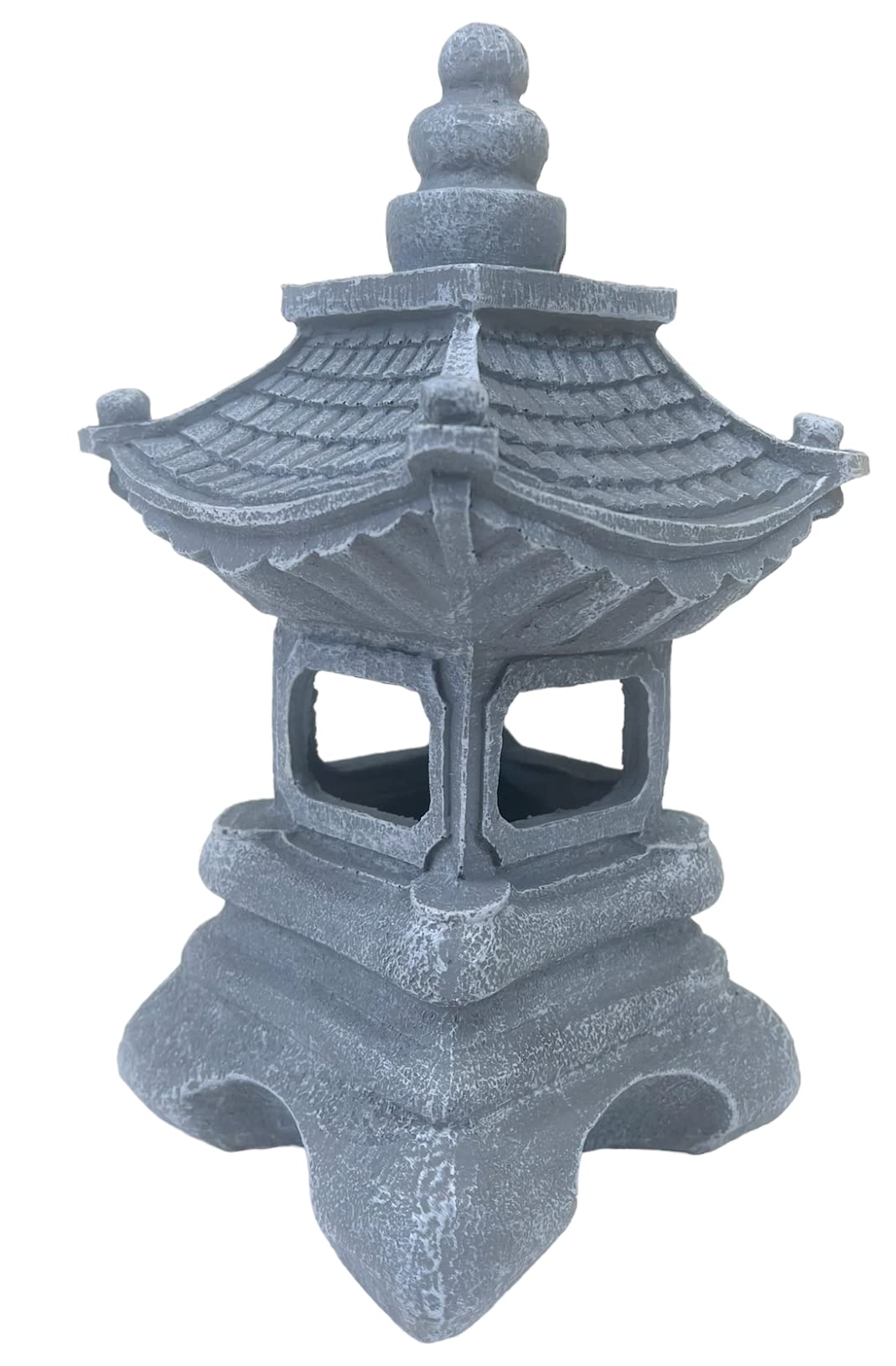 HH Home Hut Garden Solar Pagoda Ornament, Lantern Garden Outdoor Indoor Statue Zen Asian Japanese Decor for Landscape Balcony Decorations 32cm