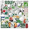 50 calcomanías de golf para botella de agua, calcomanías de golf de amor, calcomanías de vinilo impermeables para adultos y niños, funda de teléfono, computadora, portátil, funda de viaje, guitarra