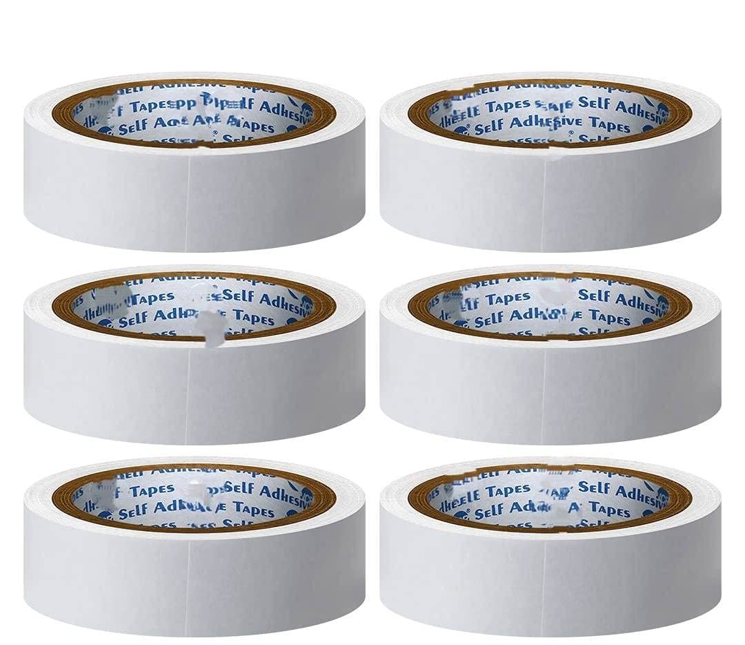 7 STAR STATIONERY MY GLUE Double Side Tissue Tape - 10 Meters in Length - 24mm / 01" Width - 06 Rolls Per Pack - Easy Tear for Double Sided Adhesive Use, Best for Arts, Crafts, Photography.
