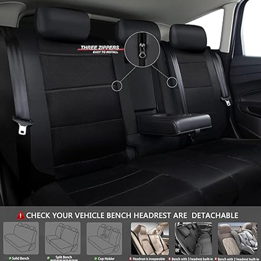 Housses Sièges Voiture 9 Pièces Pour Nissan X-Trail T30 2001-2007 – Antidérapantes, Respirantes, Protection Complète Gris