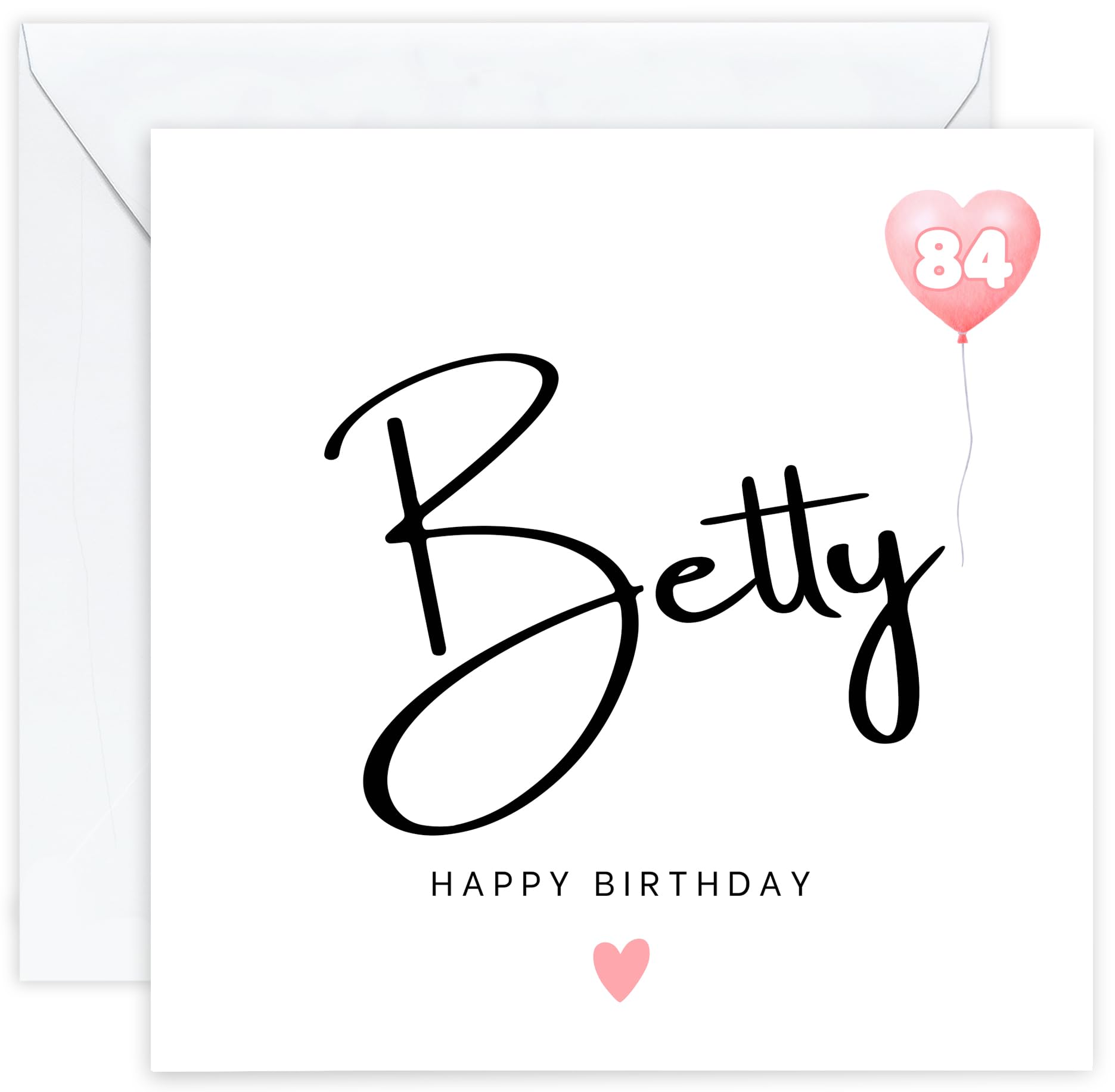 Personalised 84th Birthday Card – Eighty-Fourth Birthday Card for Eighty-Four 84 Year Old Women – Custom Unique | Mother | Sister | Aunt | Her | Female | Woman | Mum | Wife | Gran | Nan (Age 84) — image 1