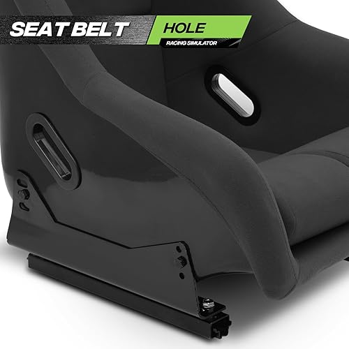 Miniatura 7 de Magshion Asiento de carreras con deslizador para cabina de simulador de rueda de carreras, asiento universal de conducción simulador de carreras,