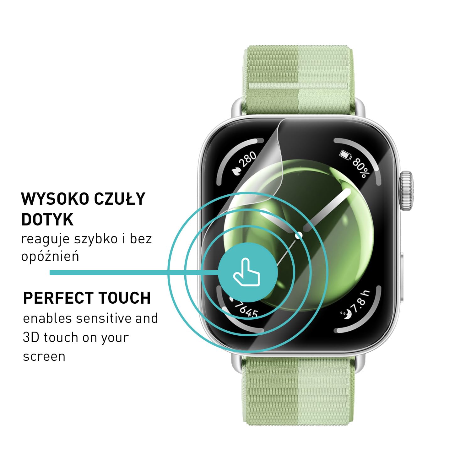 smartect Folia Ochronna TPU [3 Sztuki, Clear] dla Huawei Watch Fit 3, Zakrywa cały wyświetlacz, Ochraniacz Ekranu bez Pęcherzyków, Bez Odcisków palców