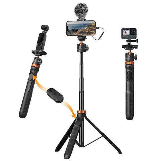 K&F CONCEPT 62" 2-in-1 Selfie Tripod