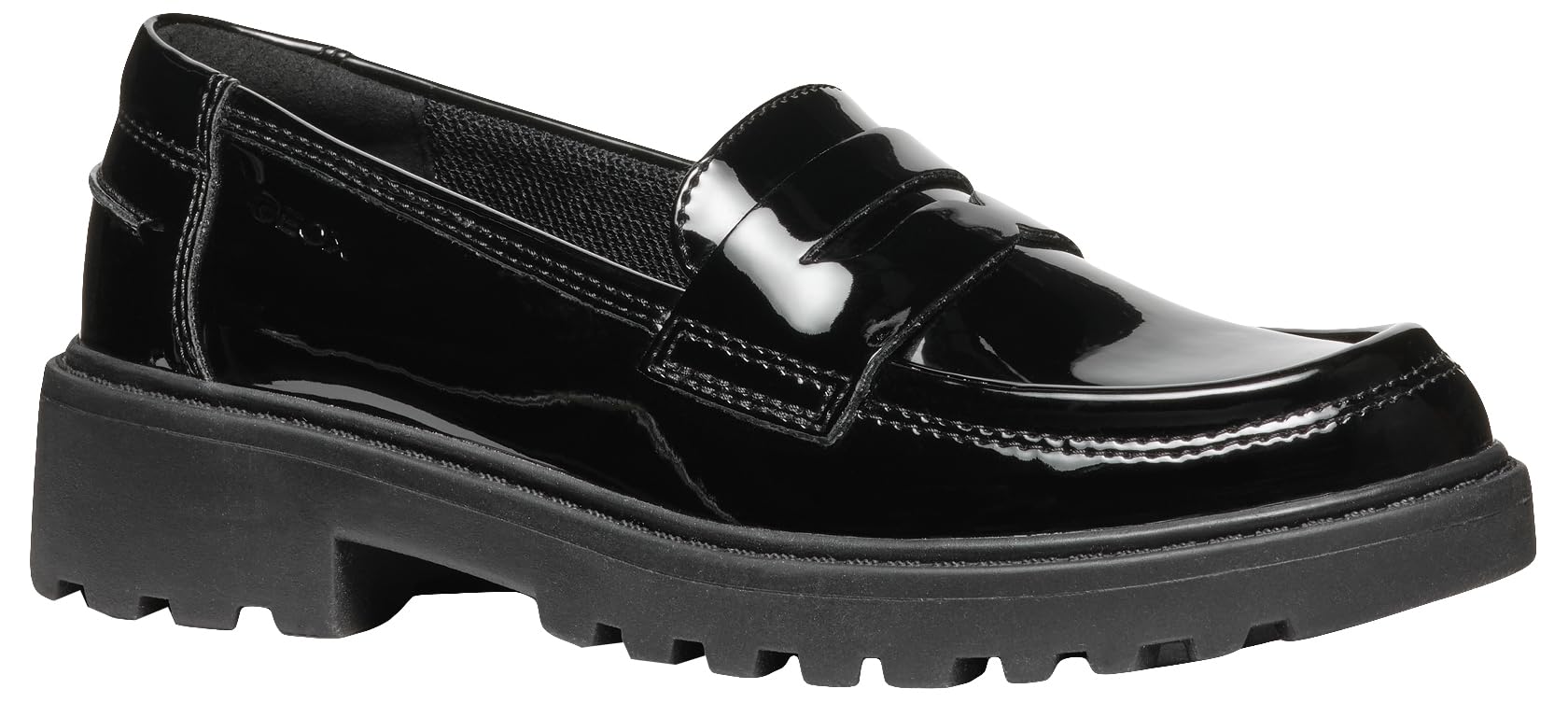 Geox J Casey Girl C, Girls’ Moccasin, Black,