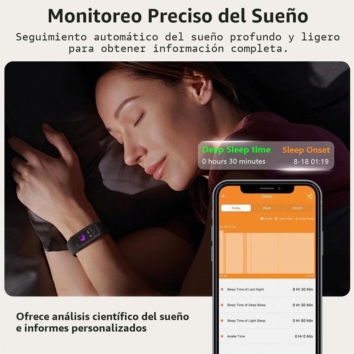 FITVII FINO 2 Slim Fitness Tracker, reloj inteligente con oxígeno en sangre, monitor de sueño, frecuencia cardíaca 24/7 y presión arterial, IP68 impermeable, seguimiento de actividad de salud con