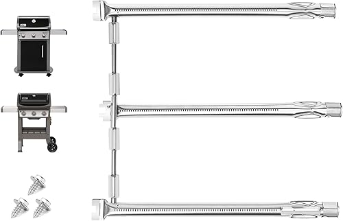 69787 Grill Burner Replacement for Weber Spirit 300, GS4 Grill Parts for Spirit 3 Burner Grills, Spirit E/S-310 E/S-330 (2013 and Newer), 18 Inch