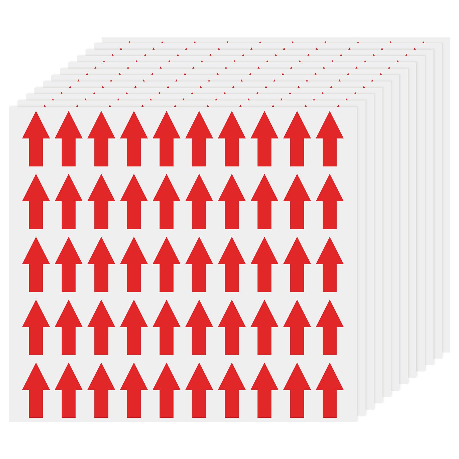 PATIKIL Adesivi A Frecce Piccoli 1.6" x 0.8", 600 Pezzi Adesivi Autoadesivi A Frecce Segnaletiche A Codice Colore Per Indicare Direzione Flusso Gas Ispezione Difetti Marcatura, Rosso