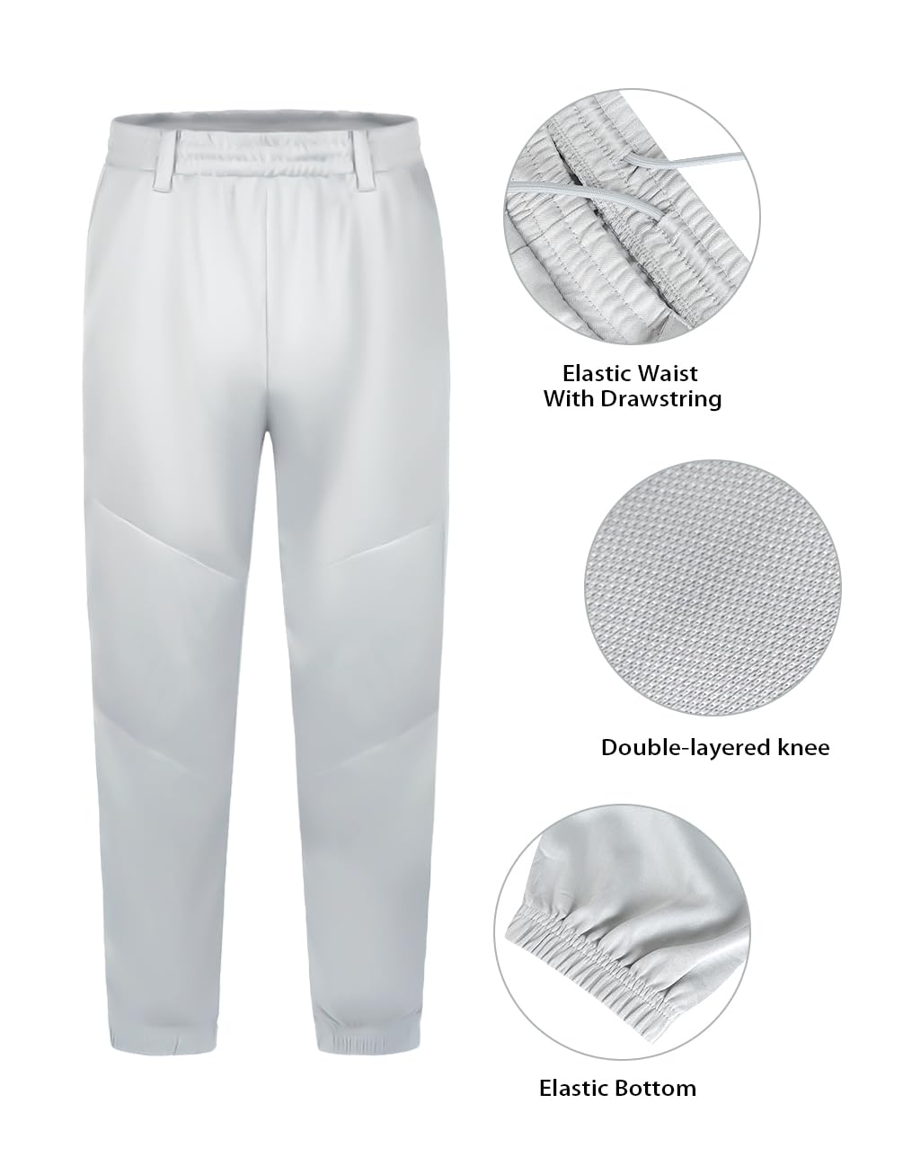 Robbymia Baseball Pants for Toddlers (US, Age, 7 Years, Grey)