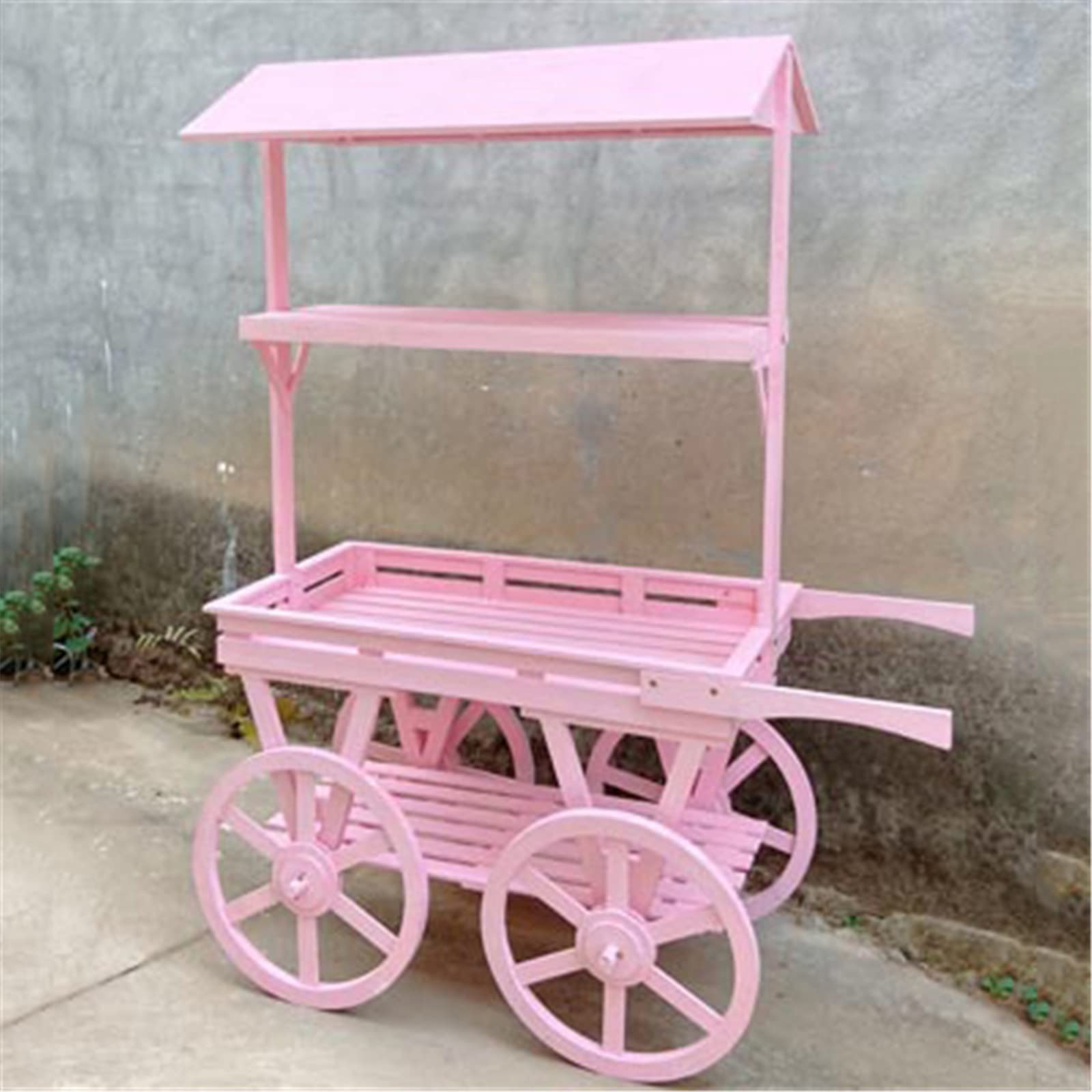 木製ピンクカート 植物ディスプレイ用 Amazon.co.jp: フラワーワゴン フラワープランター2層の垂直鍋木製