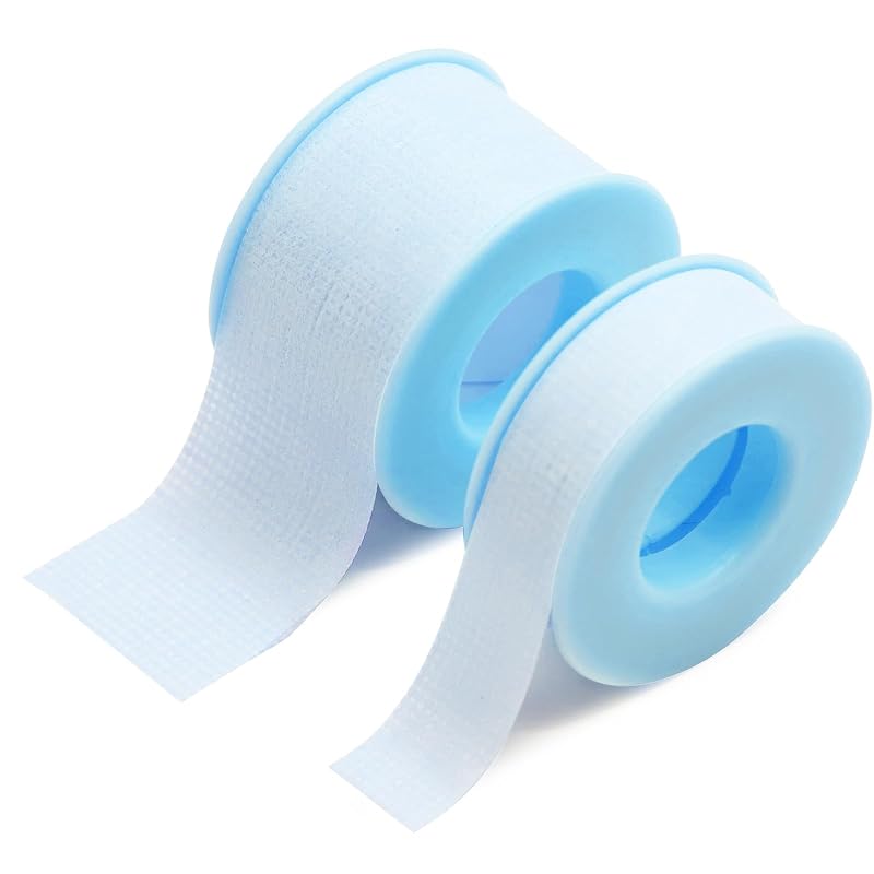 Fita azul de silicone Embagol para extensões de cílios, 2 tamanhos, 2 rolos