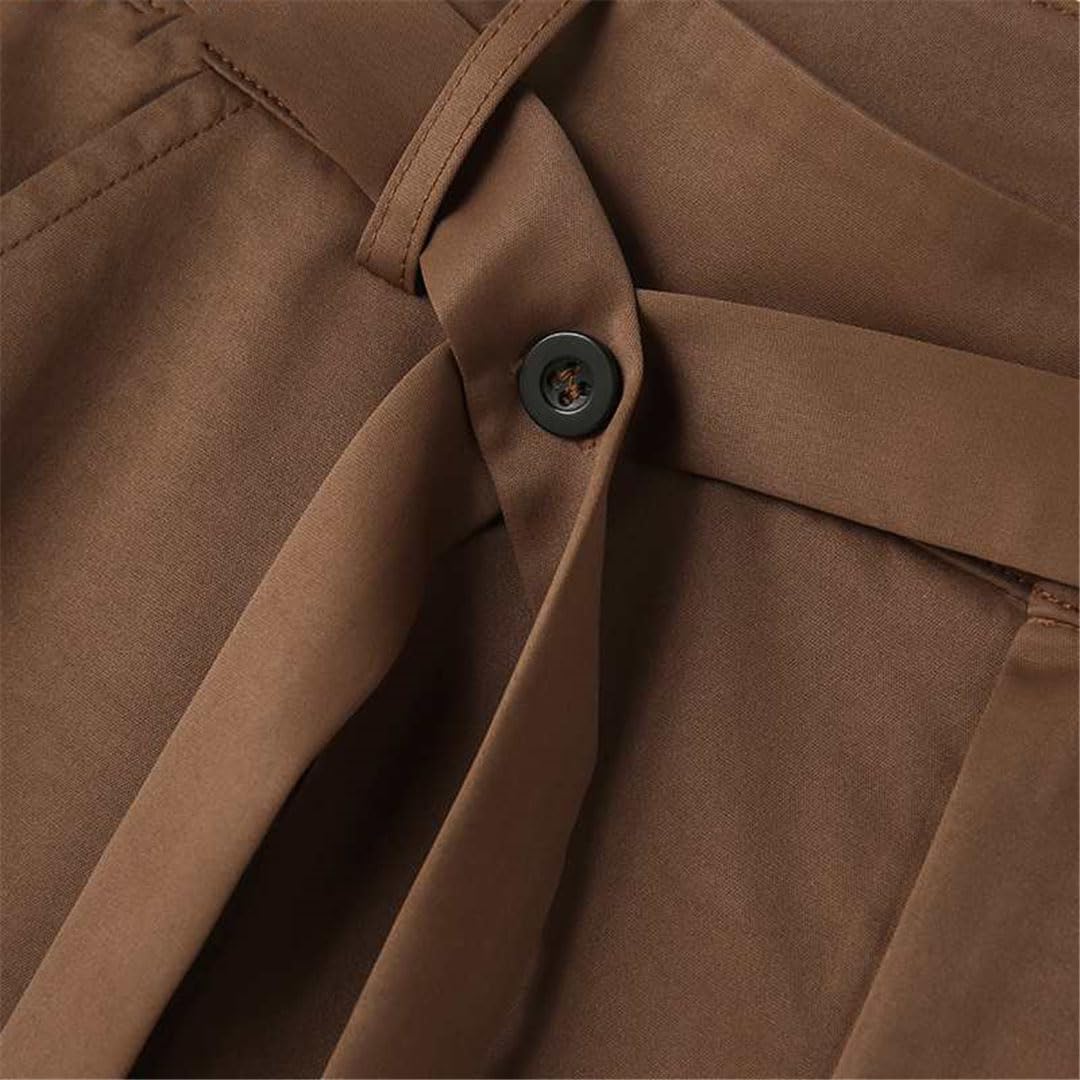 Vogrtcc Herren-Hose Mit Lockerer Taille, Hoher Taille Und Weitem Bein