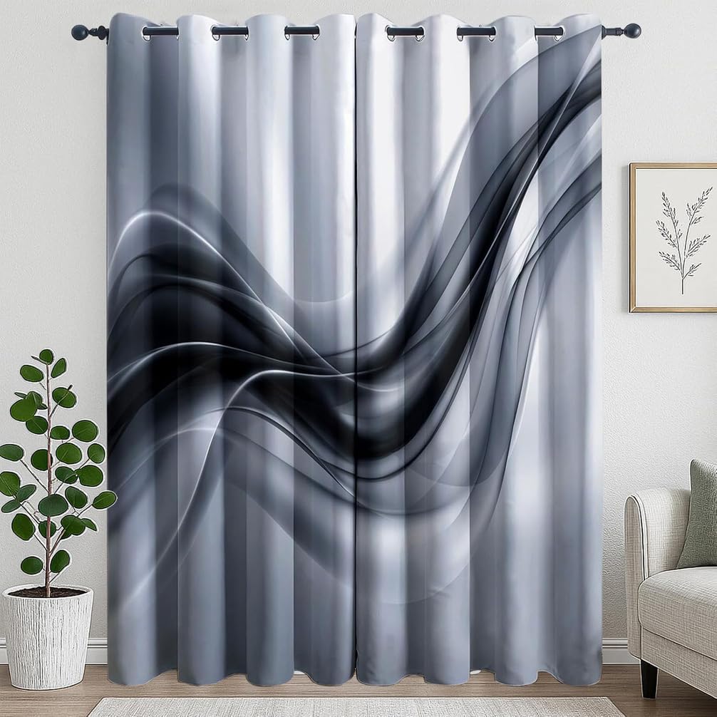 Rideau occultant gris thermique isolant anti chaleur à oeillets 240 cm