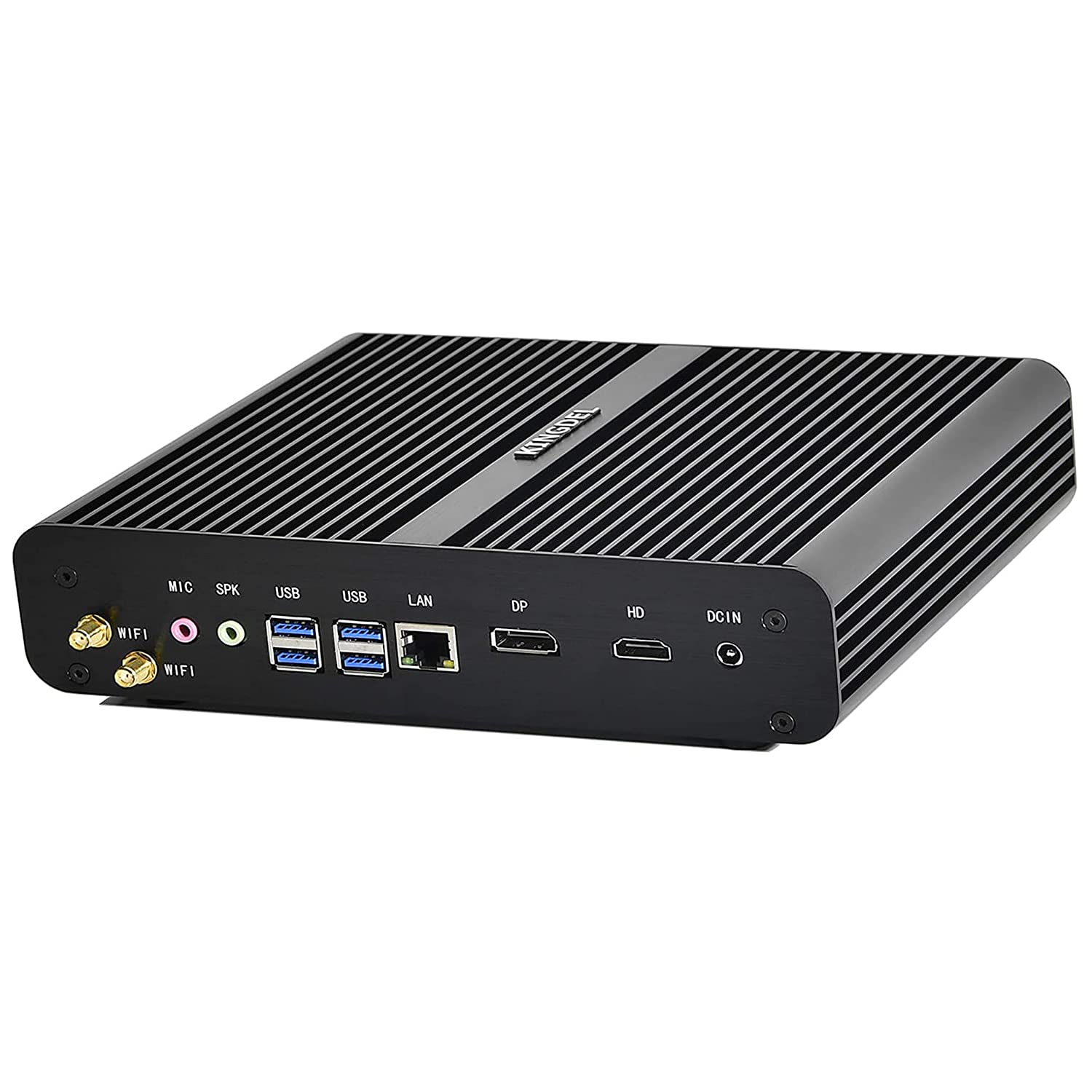 KINGDEL NC860 Mini PC sin Ventilador, Potente computadora pequeña con i7 11th generación CPU, Barebone, 4K: 4096x2304, HD, DP, Gigabit Ethernet, Wi-Fi6E(Gig+)+BT 5.2,