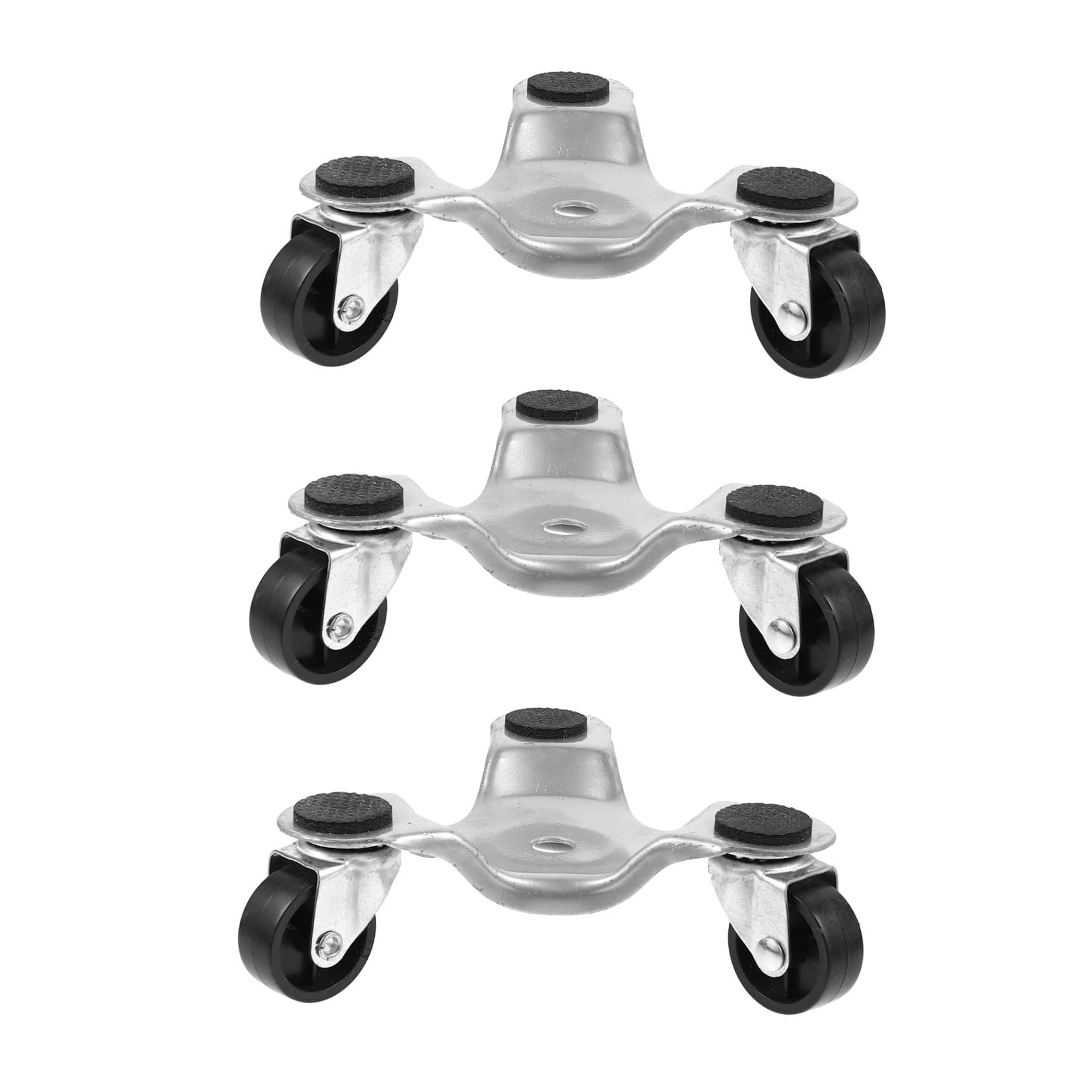 Chariot de Déménagement Dolly Acier Roulettes Pivotantes Meubles Lourds Manutention Lot de 3