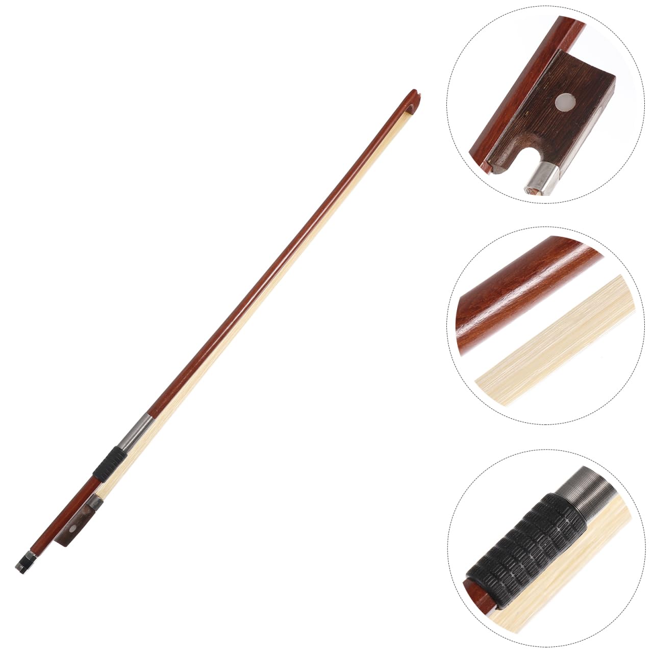 Violinbogen Aus Rotem Sandelholz Mit Pferdehaaren Hochwertiges Musikinstrument Zubehör Für Geigen Langlebig Und Elastisch Für 1/8-Geige Konzipiert