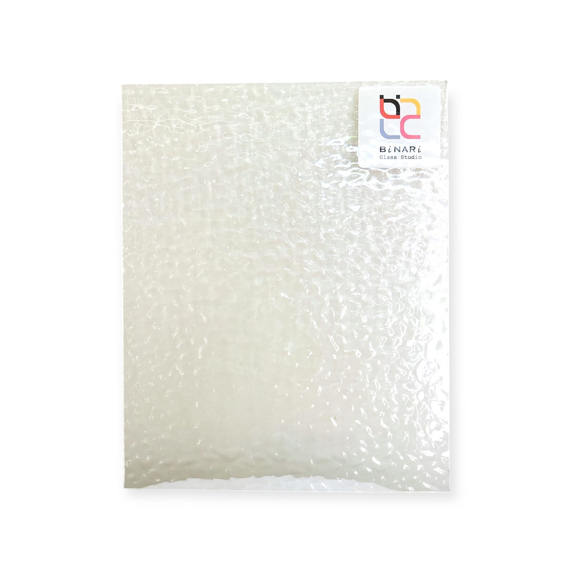 Wissmach Stained Glass Sheet and Mosaic Glass: Clear English Muffle (8"x6"-1 Sheet) | Curated by BiNARi Glass Studio-image-44