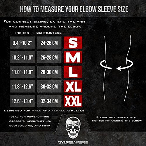 Elbow Sleeves (1 Pair) W/ Wrist Wraps - Support & Compression For Powerlifting, Weightlifting, Bench & Tendonitis - 5Mm Neoprene Sleeve - For Men & Women - 1 Year Warranty (X-Large) #TOP3