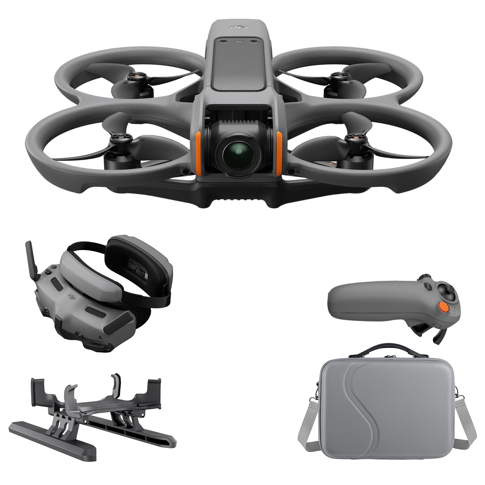 DJIAvata 2 Fly More Combo (1 Battery) Bundle, FPV Drone with Camera with Propeller Protection, Flip / Wheel at the Push of a Button, Drone with POV Contents Camera, Inc Goggles 3 and RC Motion 3