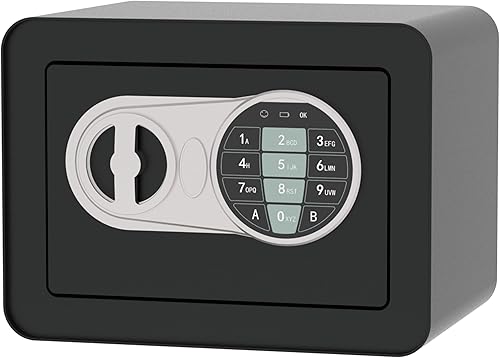 Miniatura 7 de OUSURO Caja de seguridad de 0.5 Cub  Caja fuerte pequeña para el hogar, documentos de joyería, caja fuerte de seguridad, caja de seguridad de acero