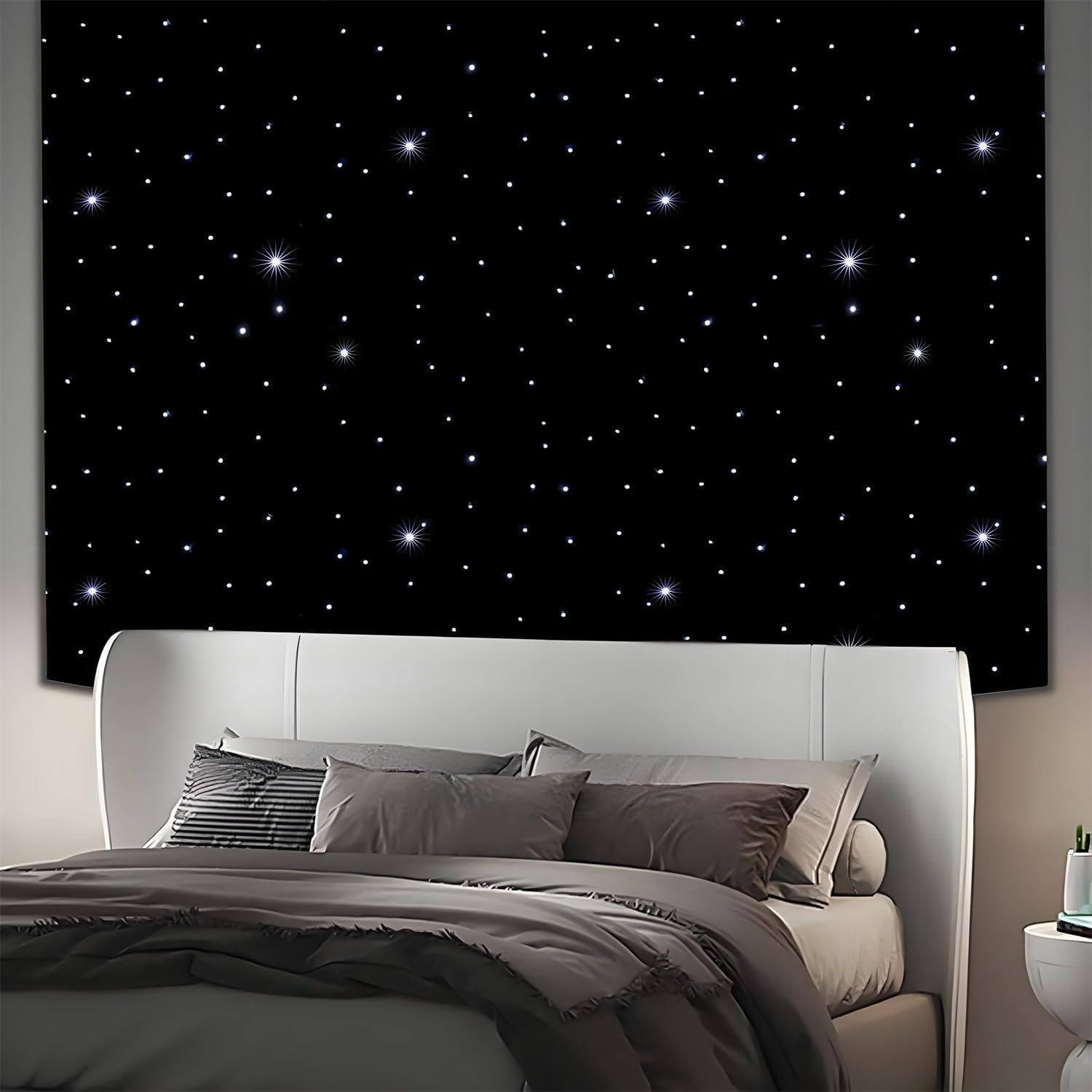 Rideau de toile de fond en forme d'étoiles étoilées LED avec contrôleur, tissu pliable pour fête de Noël, mariage, spectacle, décoration de club, 4 x 5 m