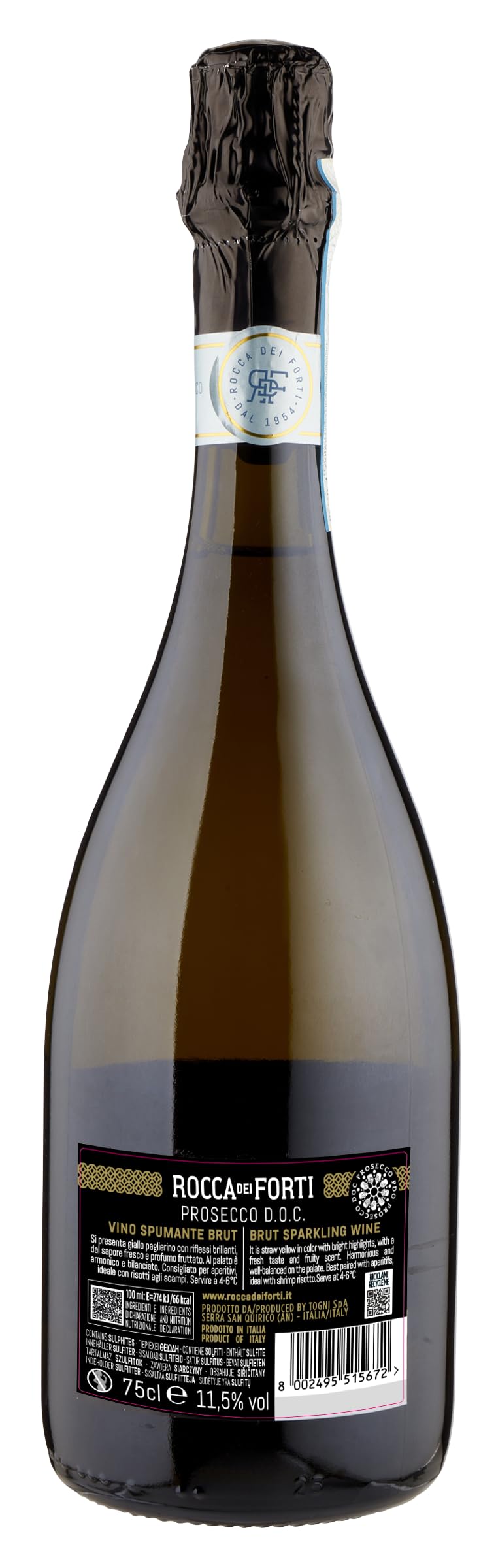 Rocca dei Forti Prosecco DOC Brut - Pacco da 6 x 750 ml