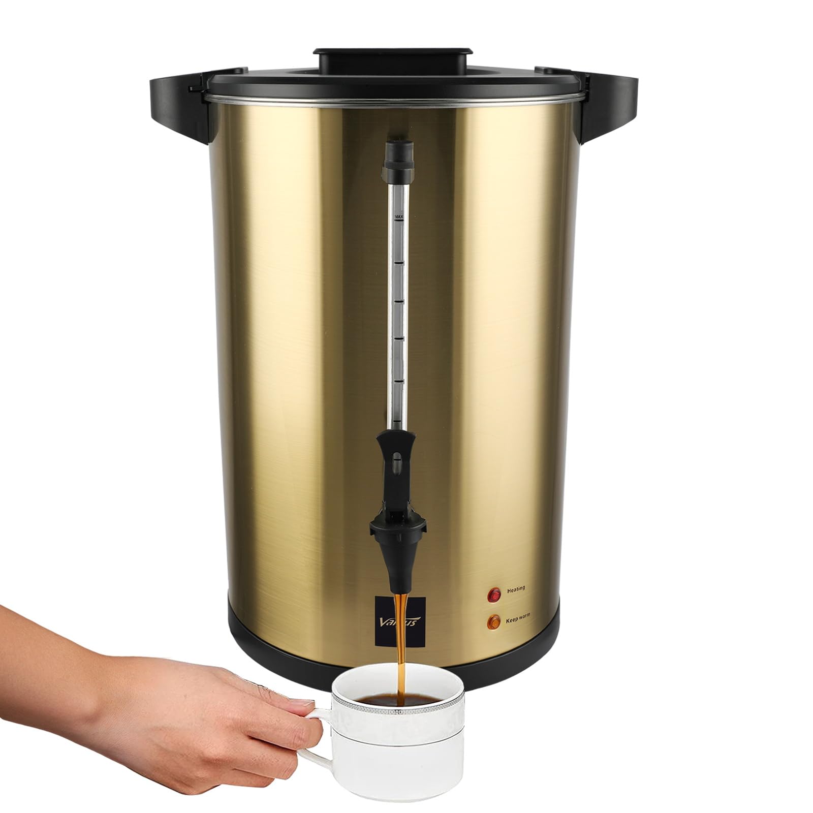Percolateur cafe 110 tasses Valgus machine a cafe commerciale 16L en acier inoxydable double paroi