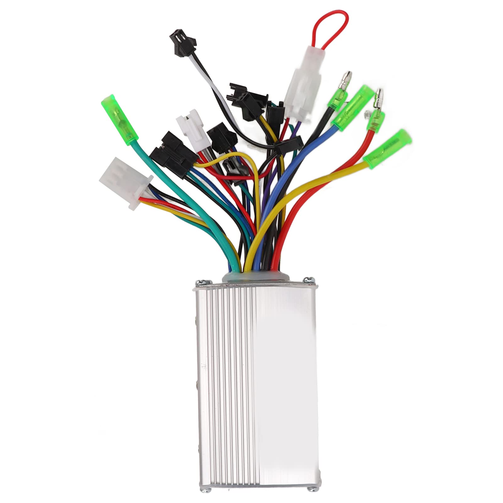 BuyWeek Kit de Contrôleur de Moteur sans Balais pour Vélo Électrique, 24V 36V 48V 350W Contrôleur de Scooter Électrique avec LH100 Panneau d'Affichage LCD Accélérateur au Pouce 2 en 1 Harnais Intégré