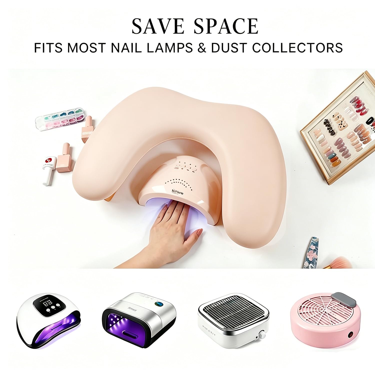 Poggiamano Per Unghie,Poggia Mani Per Unghie,Cuscino Mani Pieghevole Per Manicure, Poggia Mani In Pelle Pu, Design Ergonomico, Tavolo Da Manicure Pieghevole Per Salone Di Bellezza (milk tea color)