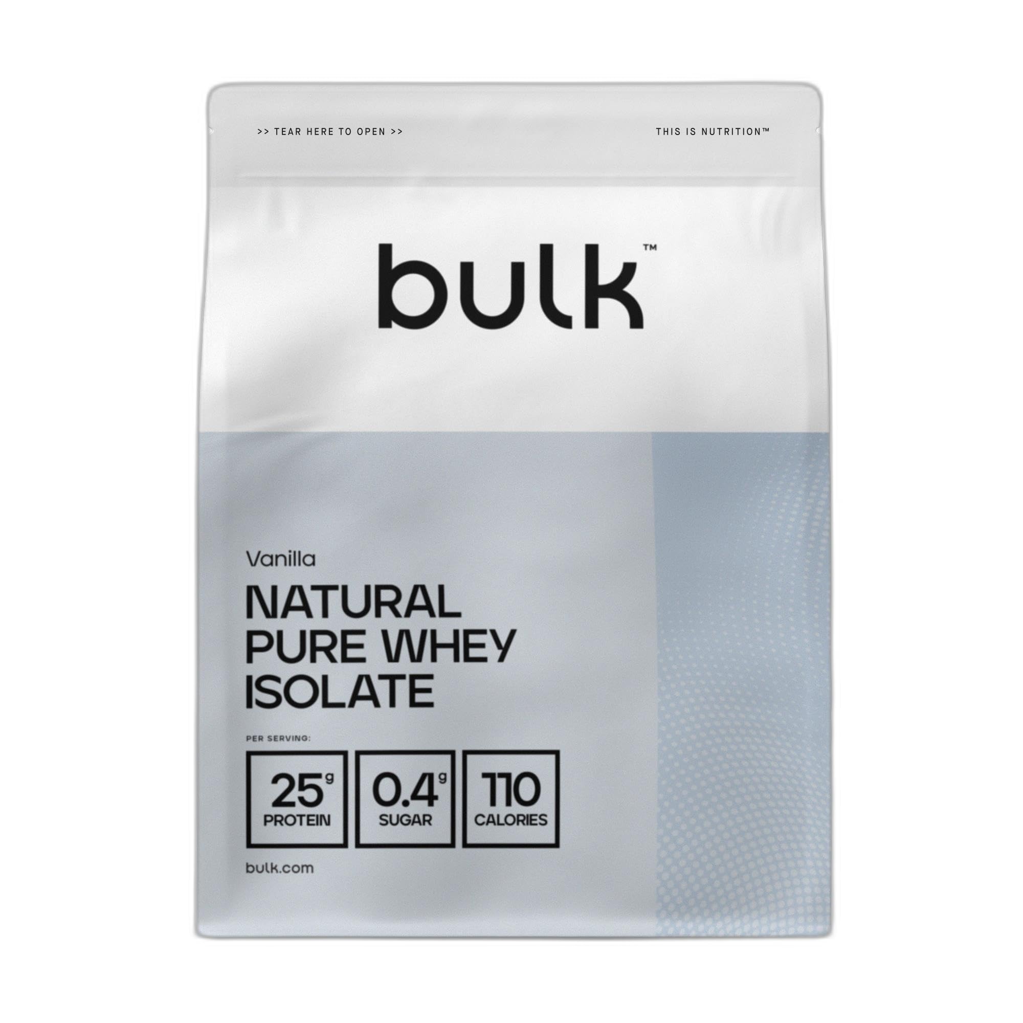 Bulk Natural Pure Whey Protein Isolate, Vanilla, 500 g