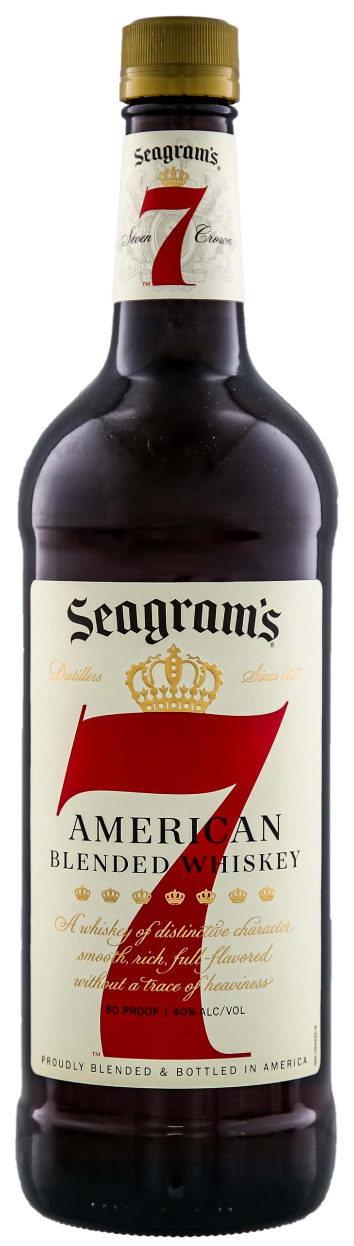 Seagrams I Seven Crown Whiskey I 1 Liter Flasche I 40% Volume I American Blended Whiskey