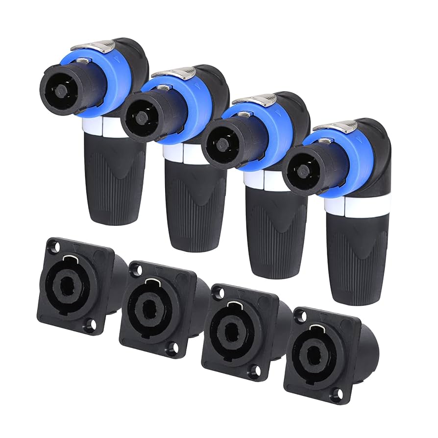 Amazon.com: Sonoreboom 4 Sets Pro Right Angle Speakon
