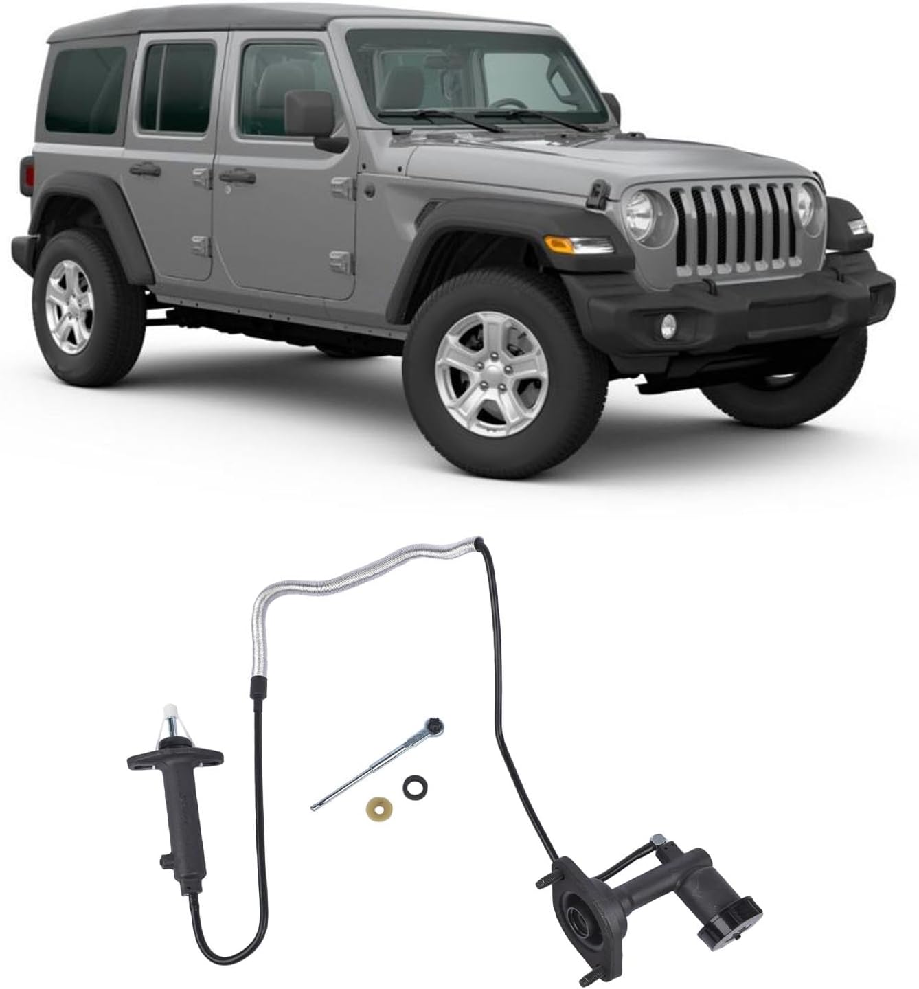 Generic Clutch Master Cylinder for Jeep Wrangler 2.5L 4.0L 1997-2002 TJ 2.5L 4.0L, CC649041 13667719 Clutch Master Slave Cylinder Assembly Kit, Automobile Clutch Primary Cylinders, Generic7a1x3dhtvs
