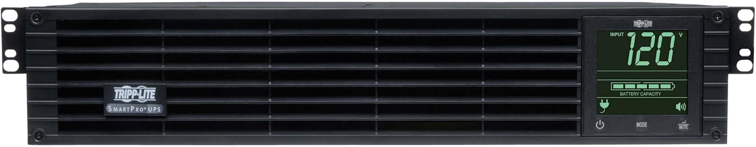 Tripp Lite 2200VA Smart UPS Back Up, Sine Wave, 1920W Line-Interactive, 2U Rackmount, LCD, USB, DB9 (SMART2600RM2U)