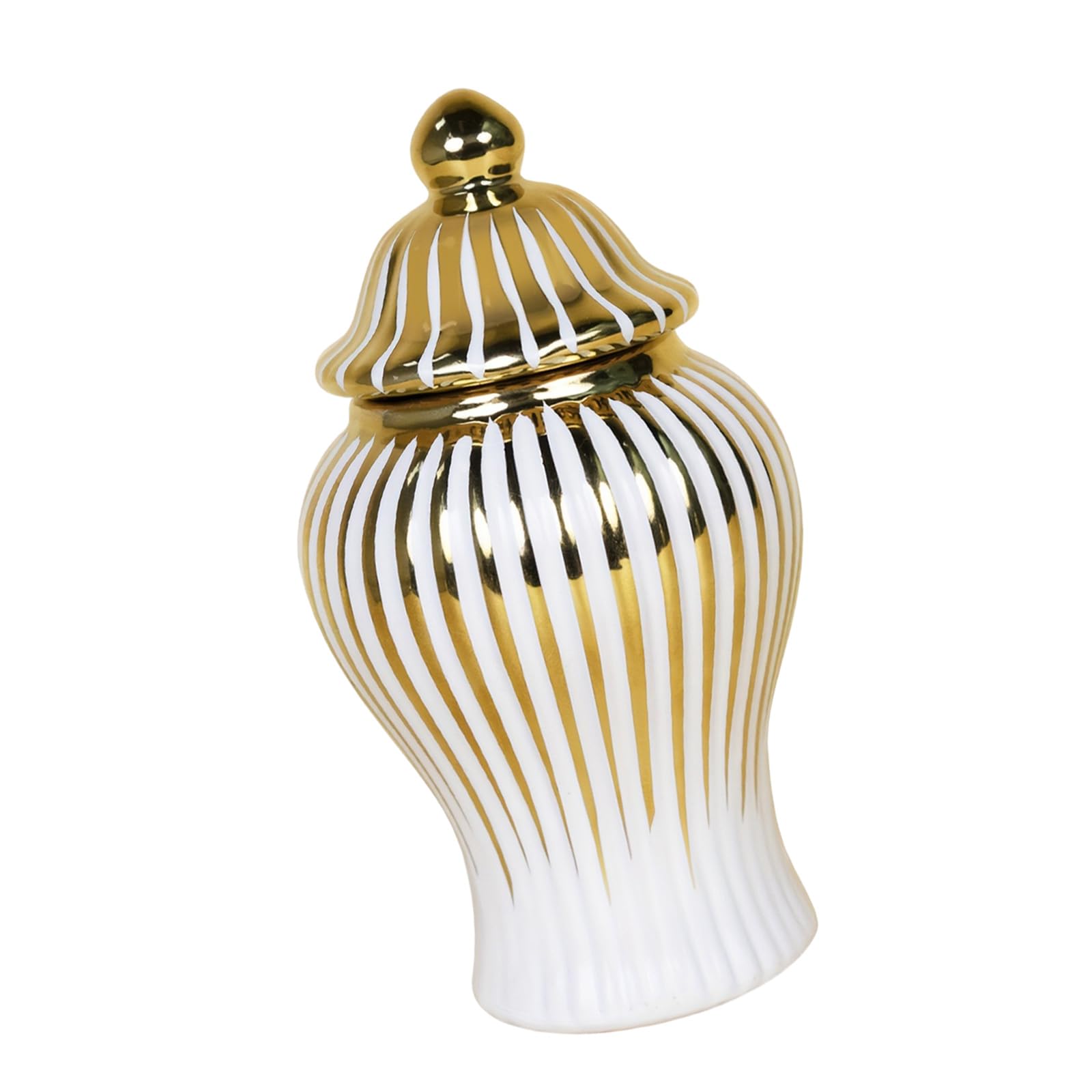 Ceramic Temple Jar Porcelain Vases with Lid for Floral Arrangements Gingers Home Decor Centerpiece