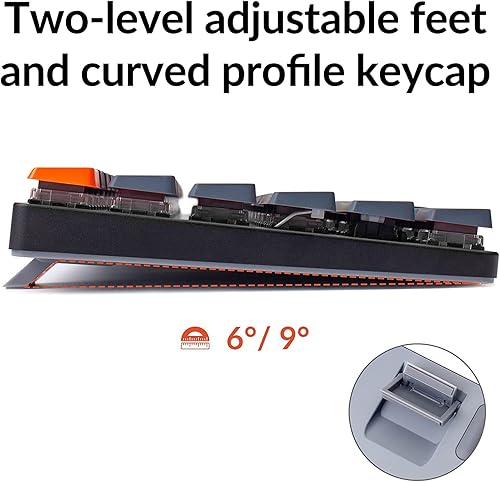 Miniatura 5 de Keychron K3 - Teclado mecánico inalámbrico con cable ultra delgado del 75 compacto 84 teclas Bluetooth RGB LED retroiluminado para Mac Windows