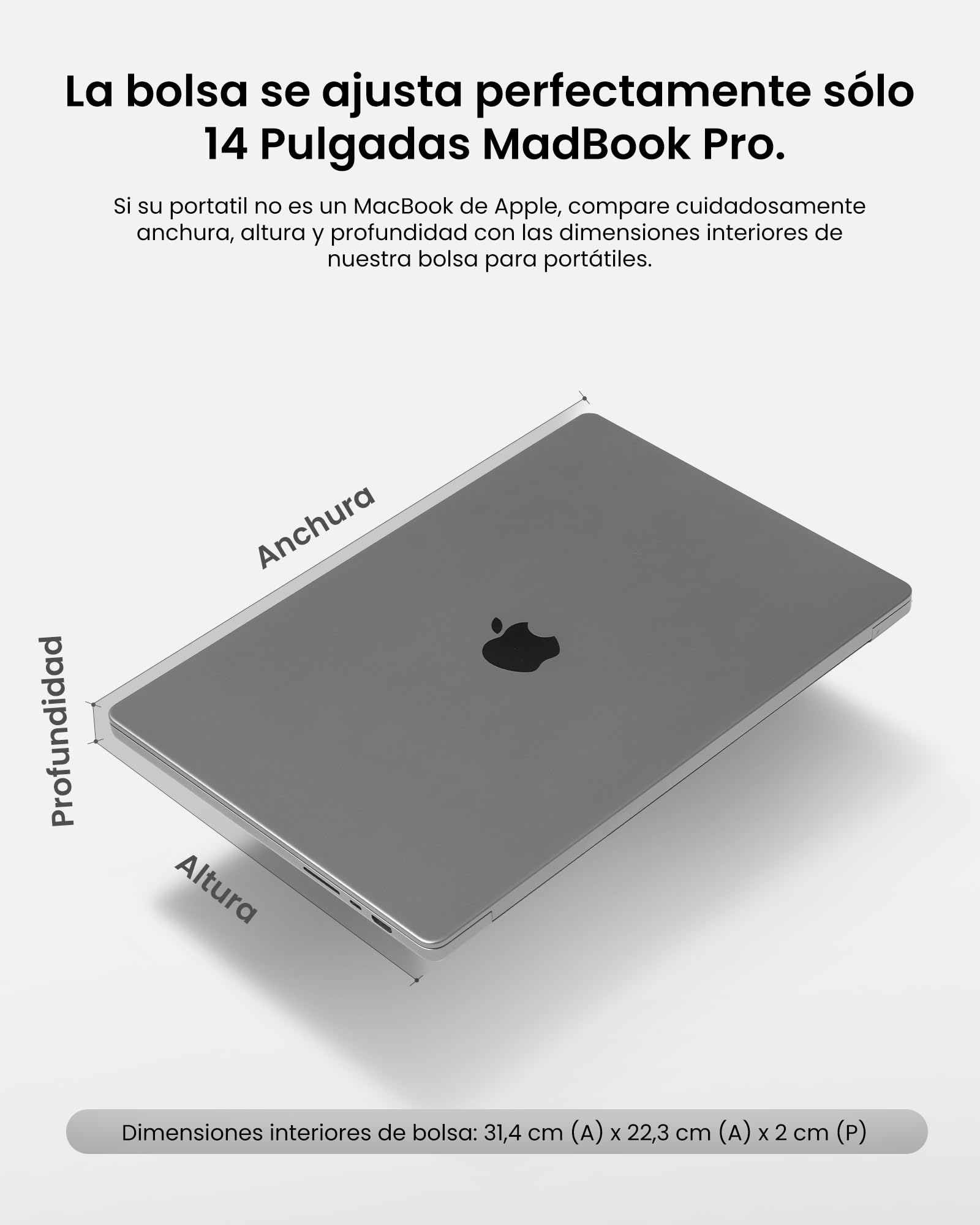 tomtoc 360° Funda Protectora para 14 Pulgadas Nuevo MacBook Pro M5 Pro/Max A3426 A3427 (2026), M5/M4/M3/M2/M1 A3434 A3112 A3401 (2025–2021), 13,8" Surface Laptop 7, Maletín Bolsa para Ordenador