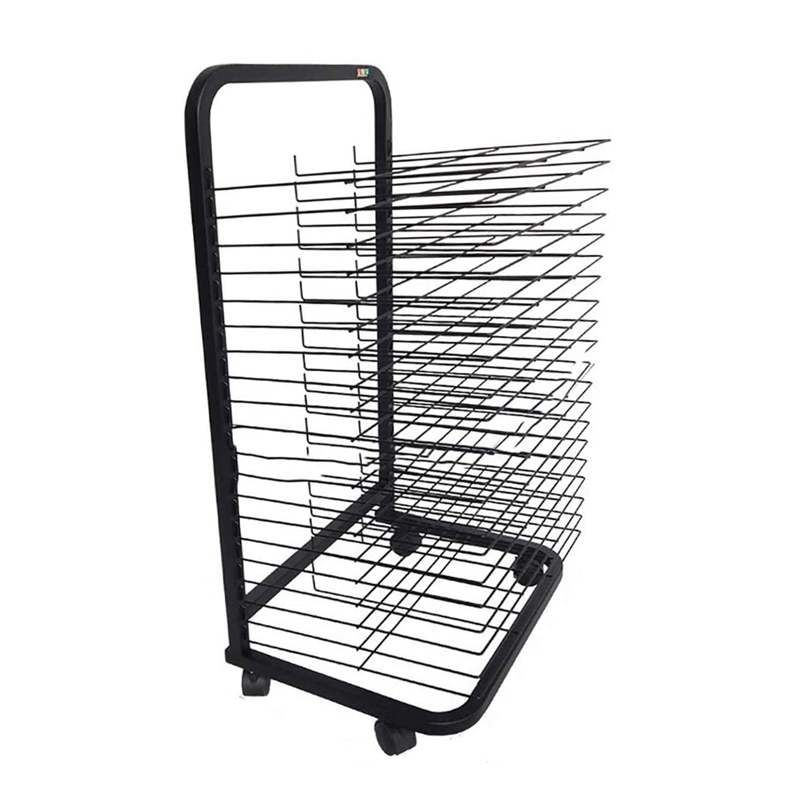 Aioneer Art Drying Rack, Drawing Drying Rack on Wheels, 20 Removable Shelves Stack Rack for Drawings, and More, Ideal for Classrooms, Art Studios, and Homes,One Color-97x47x58cm