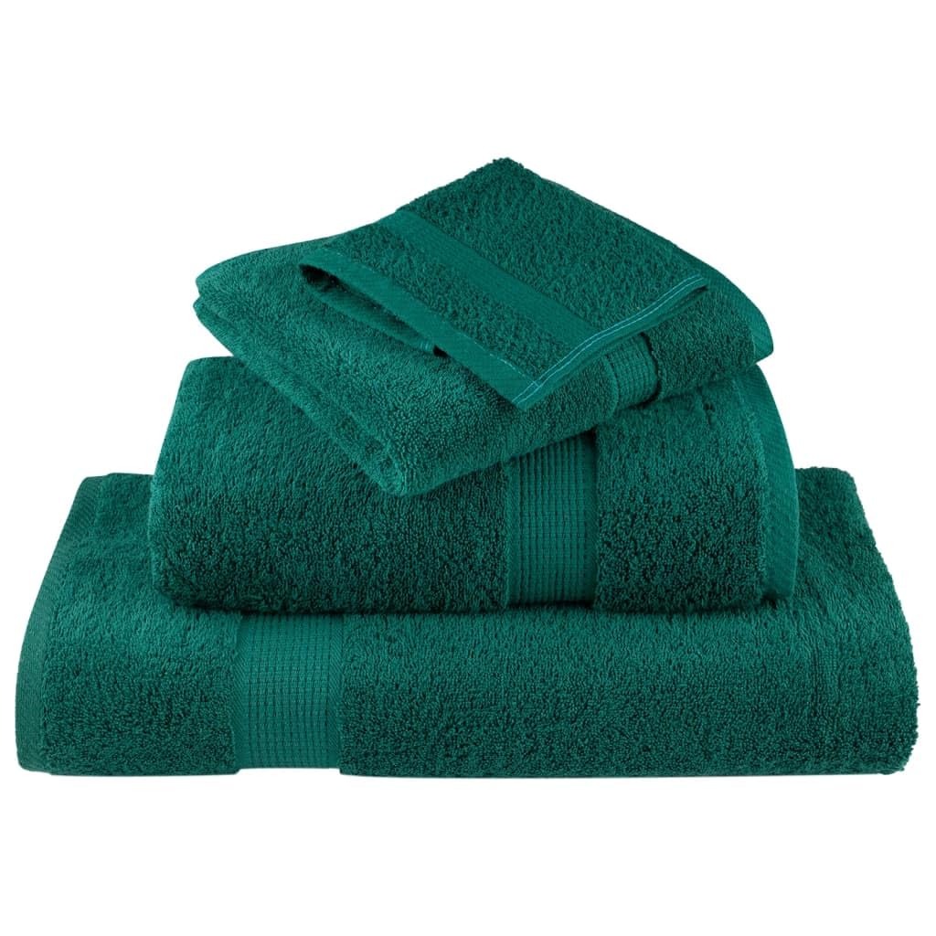 Home & Garden-Premium Asciugamani per ospiti SOLUND 2 pz Verde 30x50 cm 600 gsm - Scelta
