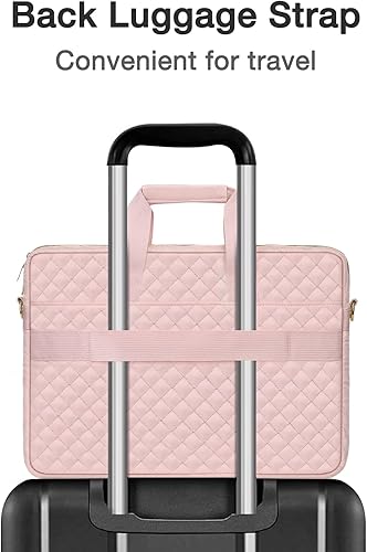 Miniatura 4 de MOSISO Bolsa para laptop de 15 a 15.6 pulgadas, maletín para mujeres y hombres, bolsa acolchada cuadrada de 16 pulgadas, para oficina, viajes,