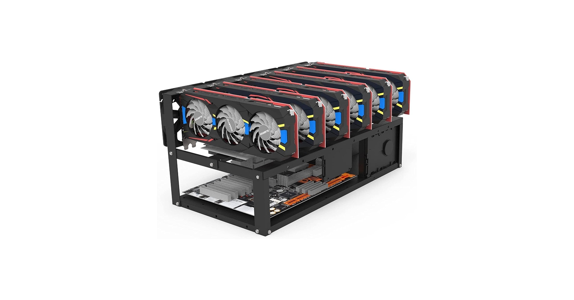 Amazon.co.jp: オープンマイニングリグフレーム、6GPUマイニング