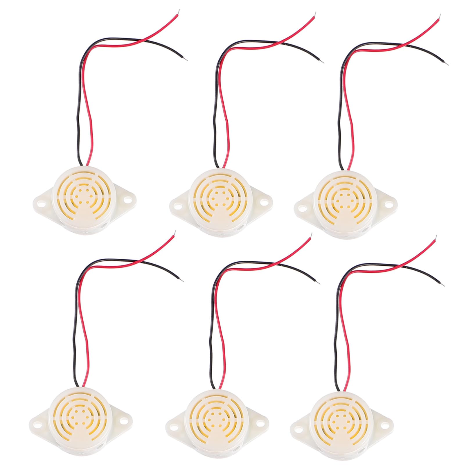 Alipis 1set Active Piezoelectric Buzzer Alarm Electronic Buzzer for Projects Printers Copiers Alarms Low Voltage High Sound Pressure Easy Connection 6pcs