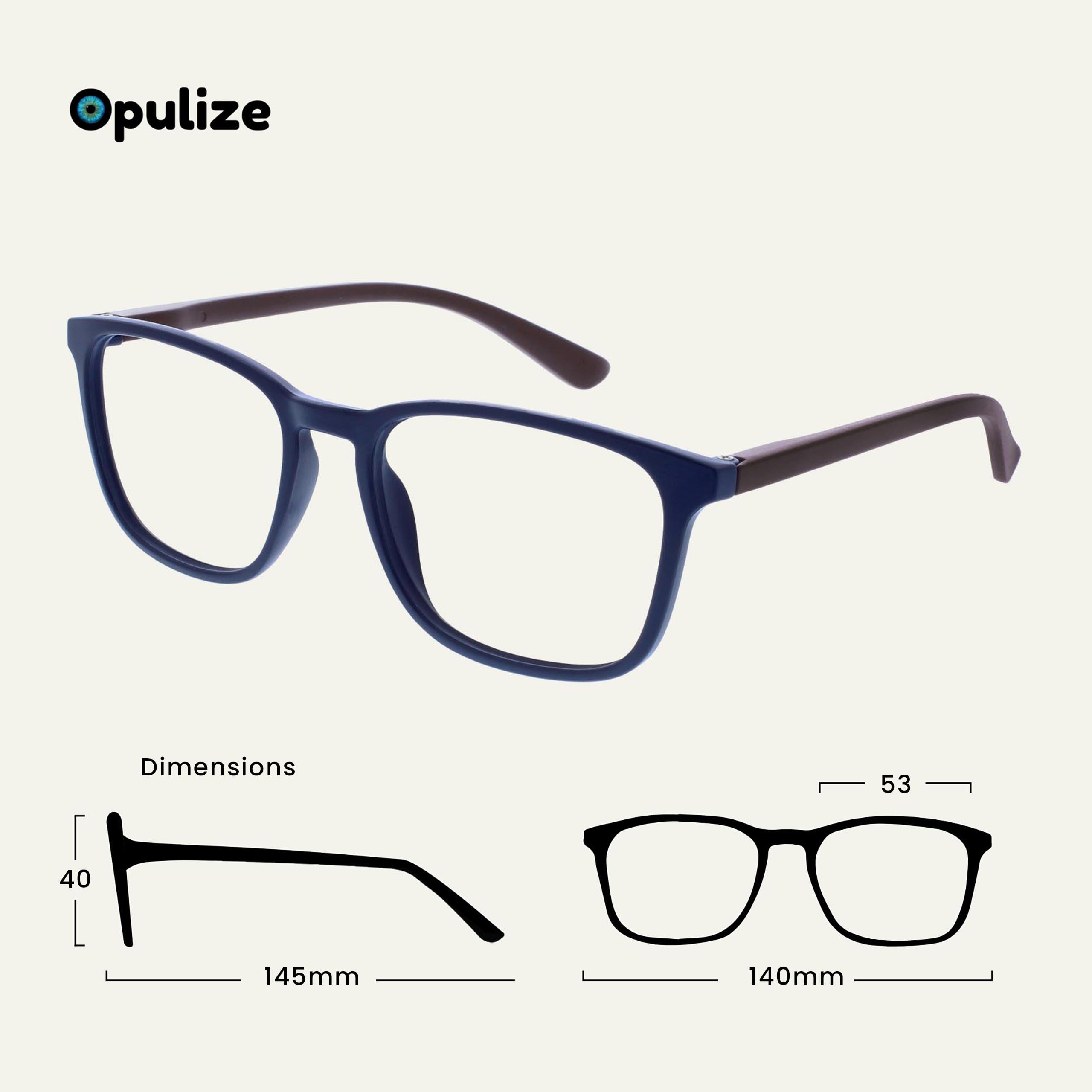 OPULIZE Max Gafas de Lectura - Pack de 3 - Marco Rectangular Clásico Grande - Azul Mate Verde Gris - Unisex Hombres Mujeres - Bisagras de Resorte - RRR78-367 - +2.00 — view 2