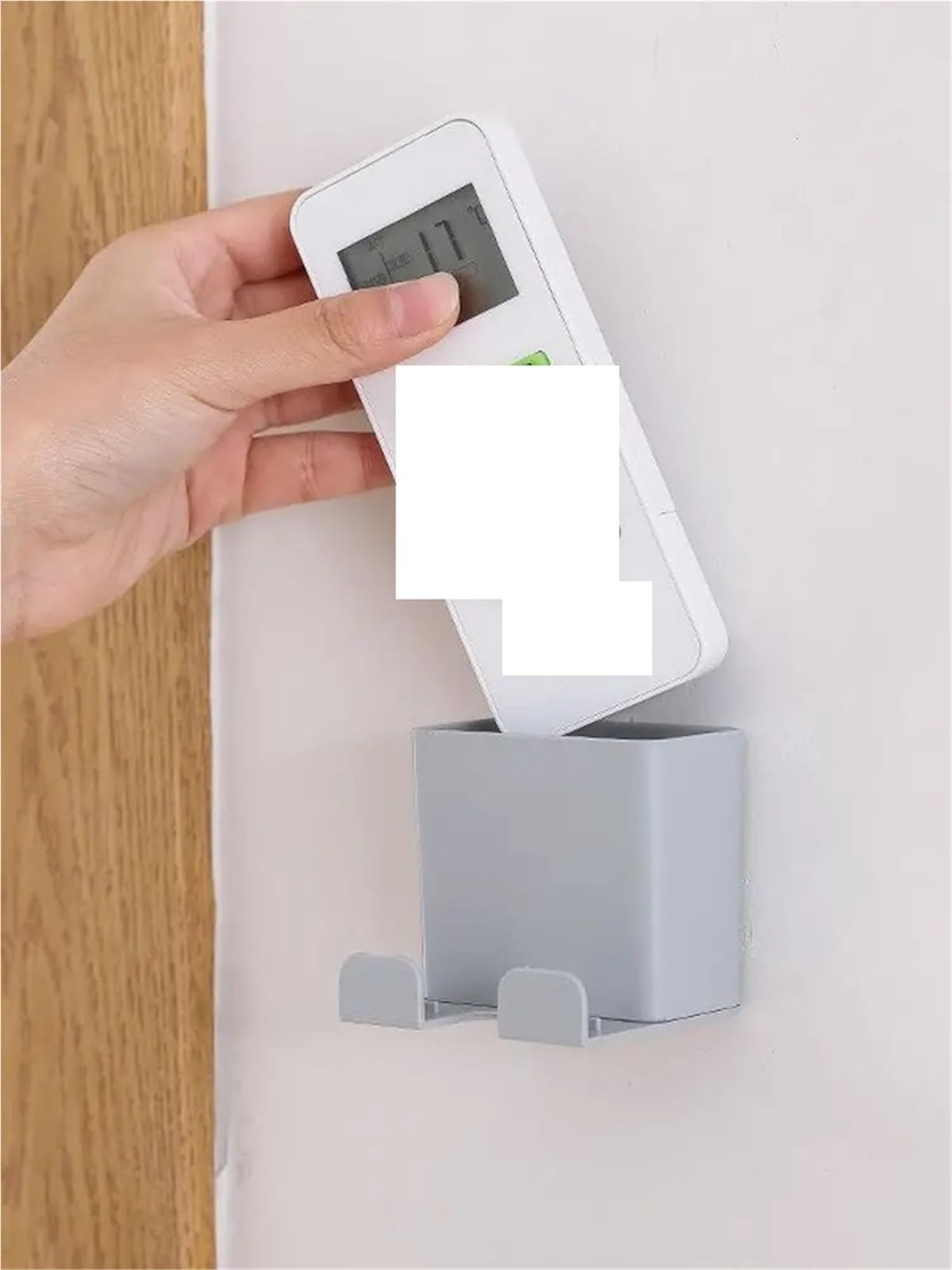 Organizador De Mandos A Distancia Caja de almacenamiento organizadora montada en la pared, caja for aire acondicionado con Control remoto, organizador, 4 Uds(Gray)
