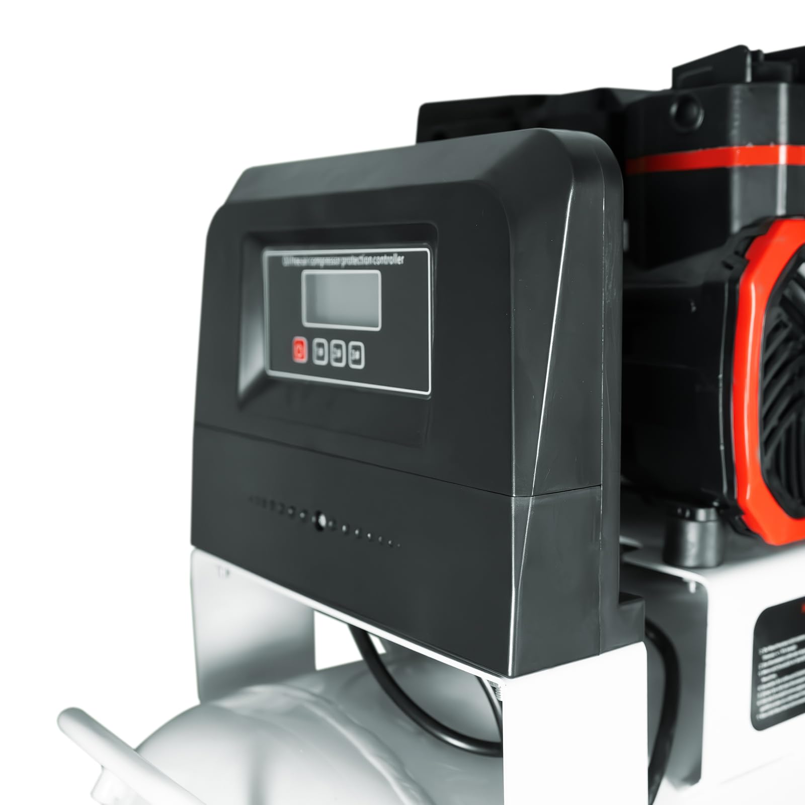 KnappWulf Compresor susurro, 10 bar, caldera de 100 L, 230 V, 3300 W, 754 L/min, sin aceite, incluye separador de agua, regulador de presión, válvula de descarga de agua de condensación, compresor de