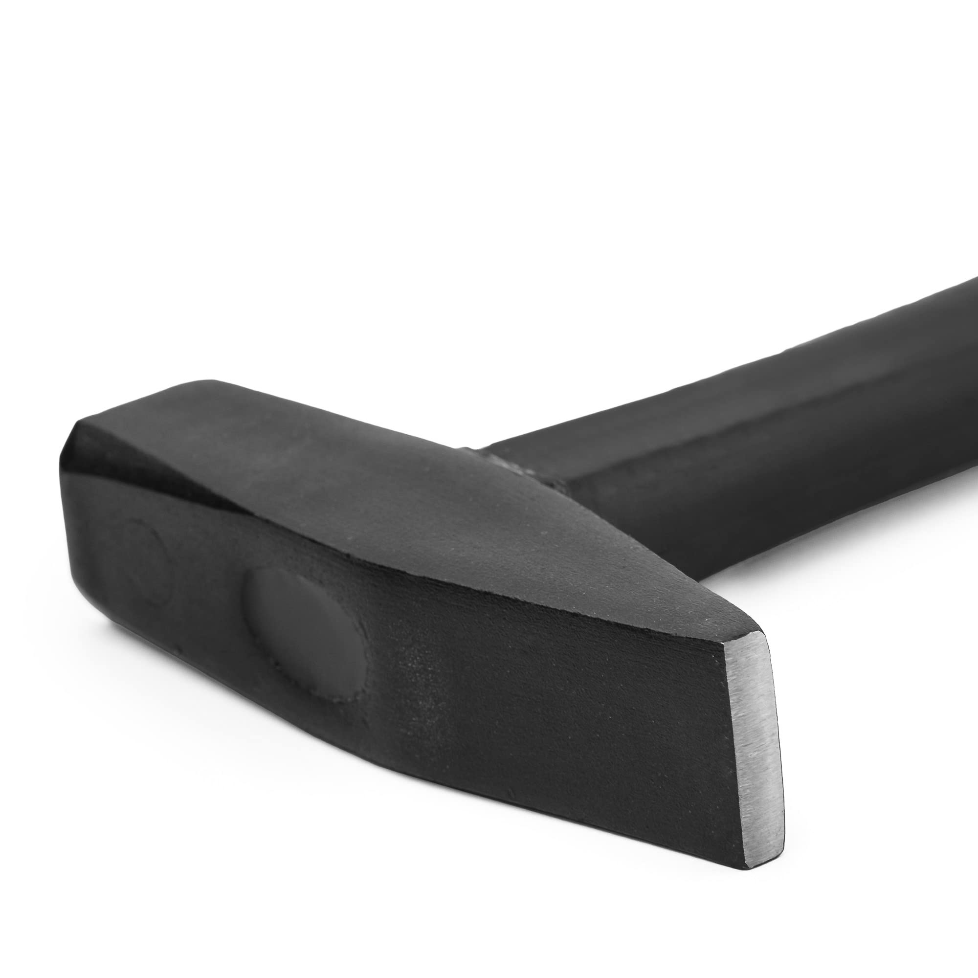 Mivos Martello da Fabbro 500 g - Tipo Tedesco - Martello da Banco con Testa Forgiata in Acciaio e Manico in Fibra di Vetro - Martello da Meccanico con Manico Ergonomico Antiscivolo